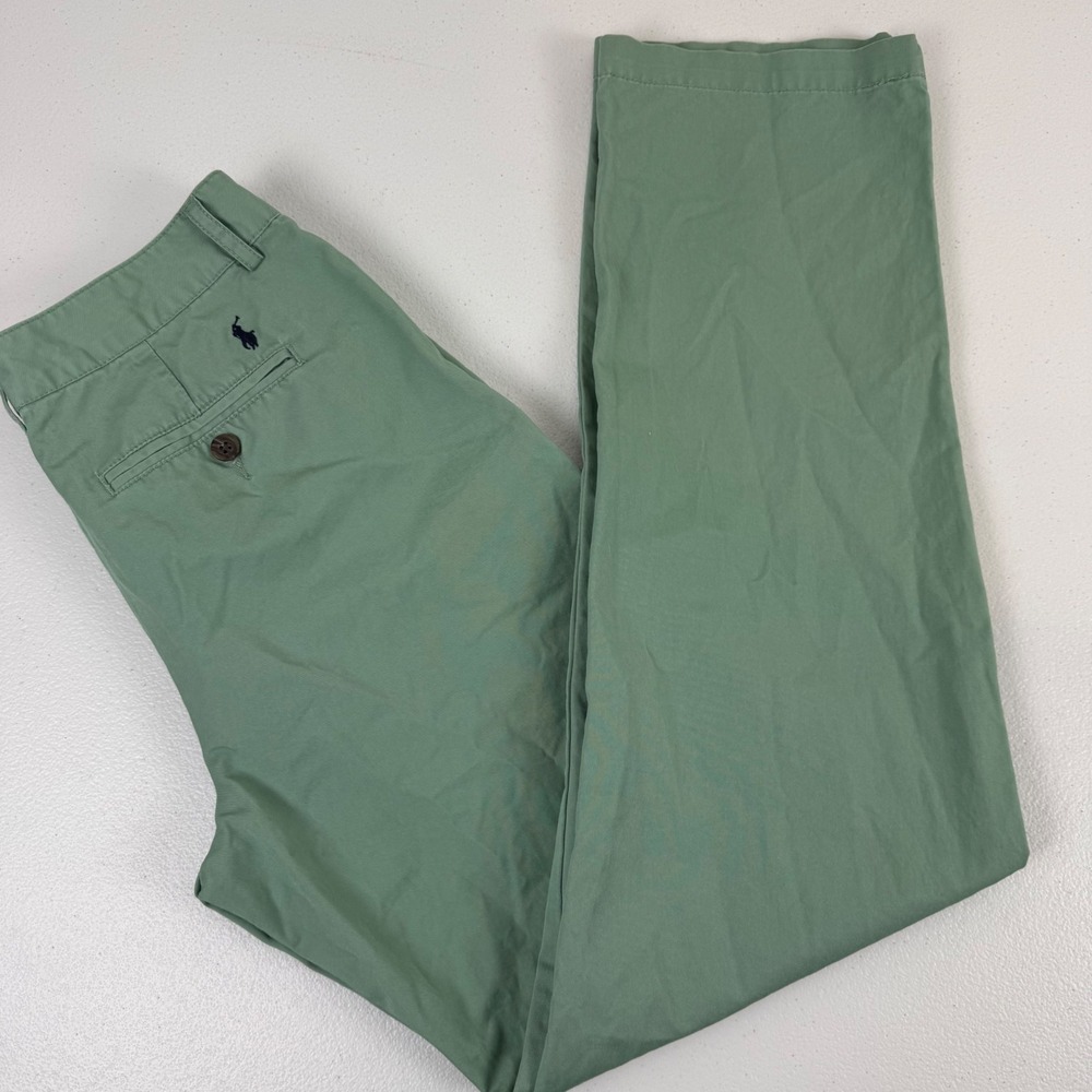 Polo Ralph Lauren Women Sage Green Straight Leg Chino Pants Size 18